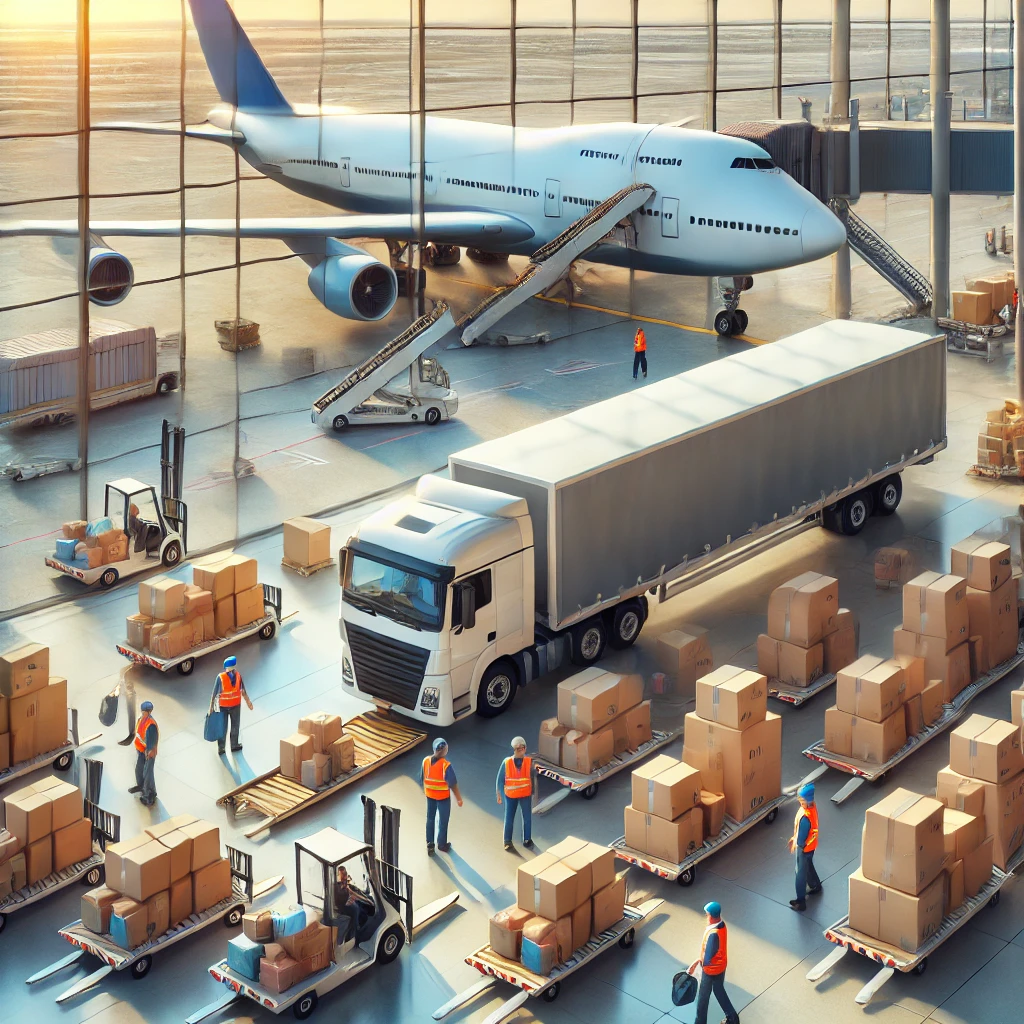 International moving team handling household items